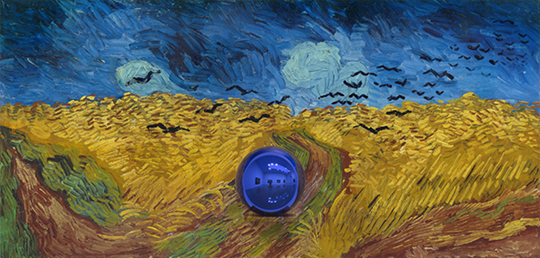Gazing Ball (van Gogh Wheatfield with Crows)