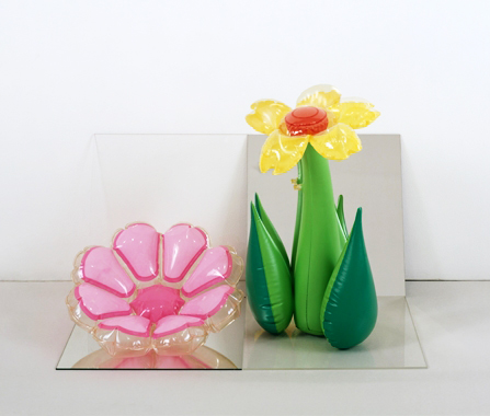 Inflatable Flowers (Short Pink, Tall Yellow)