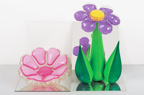 Inflatable Flowers (Short Pink, Tall Purple)
