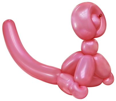 Balloon Monkey Wall Relief (Red)