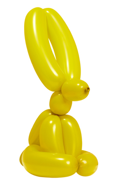 Balloon Rabbit Wall Relief (Yellow)